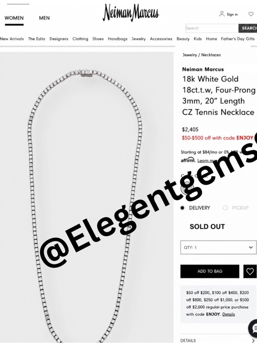 18k 18ct Tennis Necklace - Picture 13 of 13